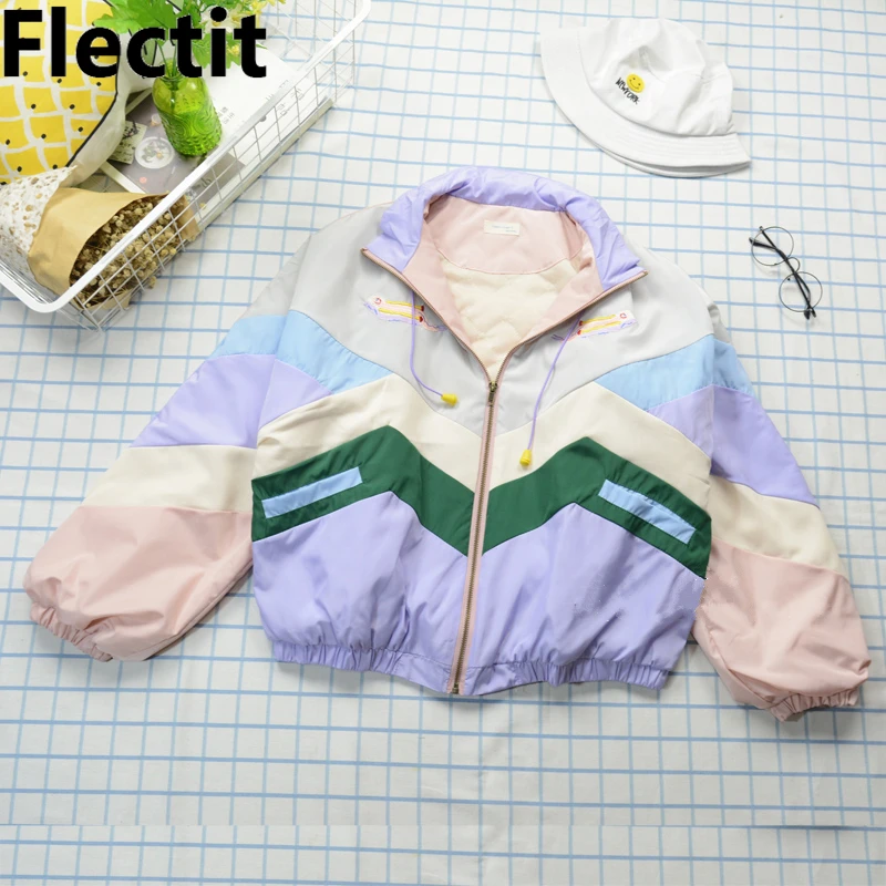 Женская Стеганая куртка-бомбер Flectit с толстой стеганой подкладкой, Пастельная ветровка в японском стиле Харадзюку для девушек
Женская Стеганая куртка-бомбер Flectit с толстой стеганой подкладкой, Пастельная ветровка в японском стиле Харадзюку для девушек