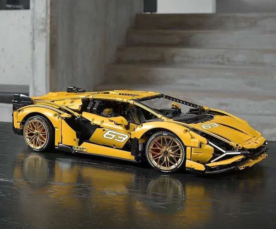 Конструктор Lamborghinis 3738 шт. совместим с автомобилем родстер гоночная модель для