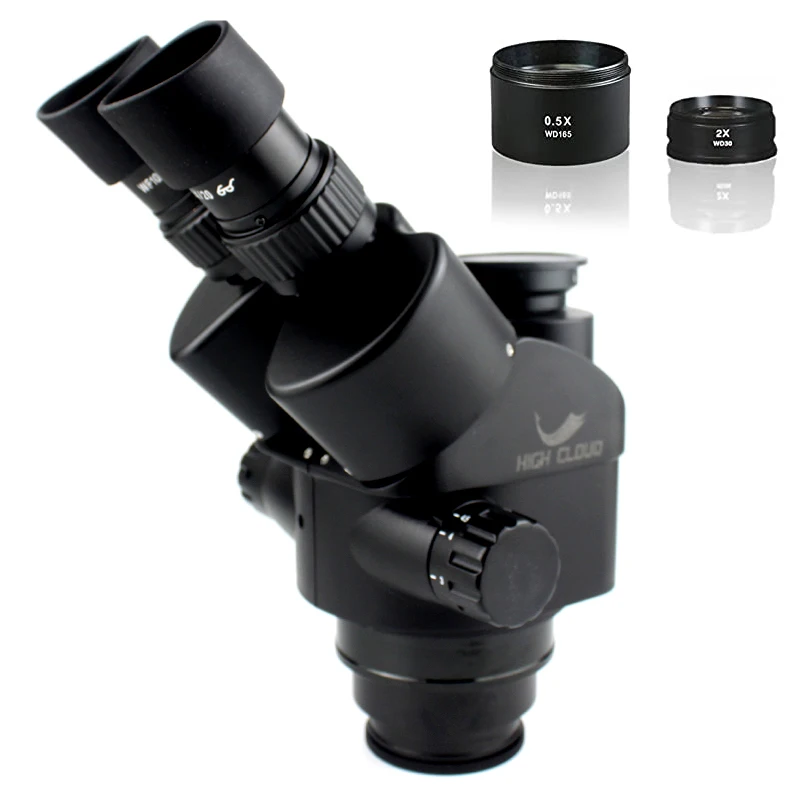 7X-45X Black Simul-Focal Trinocular Zoom Stereo Microscope Head + 0.5X 2.0X Auxiliary Lens for Mobile phone repair equipment
7X-45X Black Simul-Focal Trinocular Zoom Stereo Microscope Head + 0.5X 2.0X Auxiliary Lens for Mobile phone repair equipment