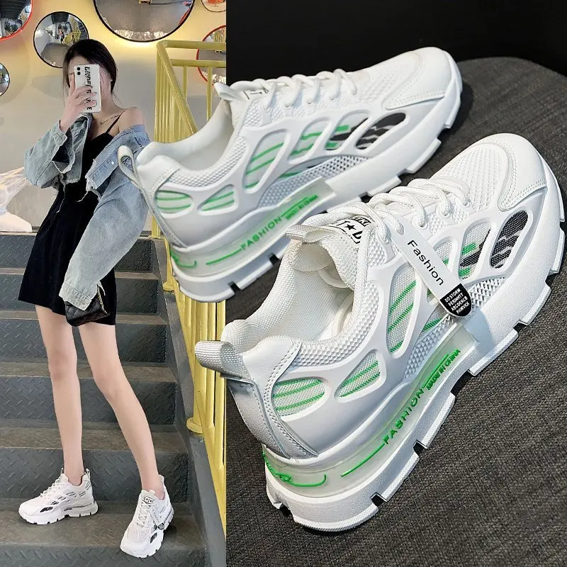 Women's Dad Sneakers Korean Mesh Sports Shoes Female Street White Flat Casual Footwear Women Platform Shoes
Women's Dad Sneakers Korean Mesh Sports Shoes Female Street White Flat Casual Footwear Women Platform Shoes