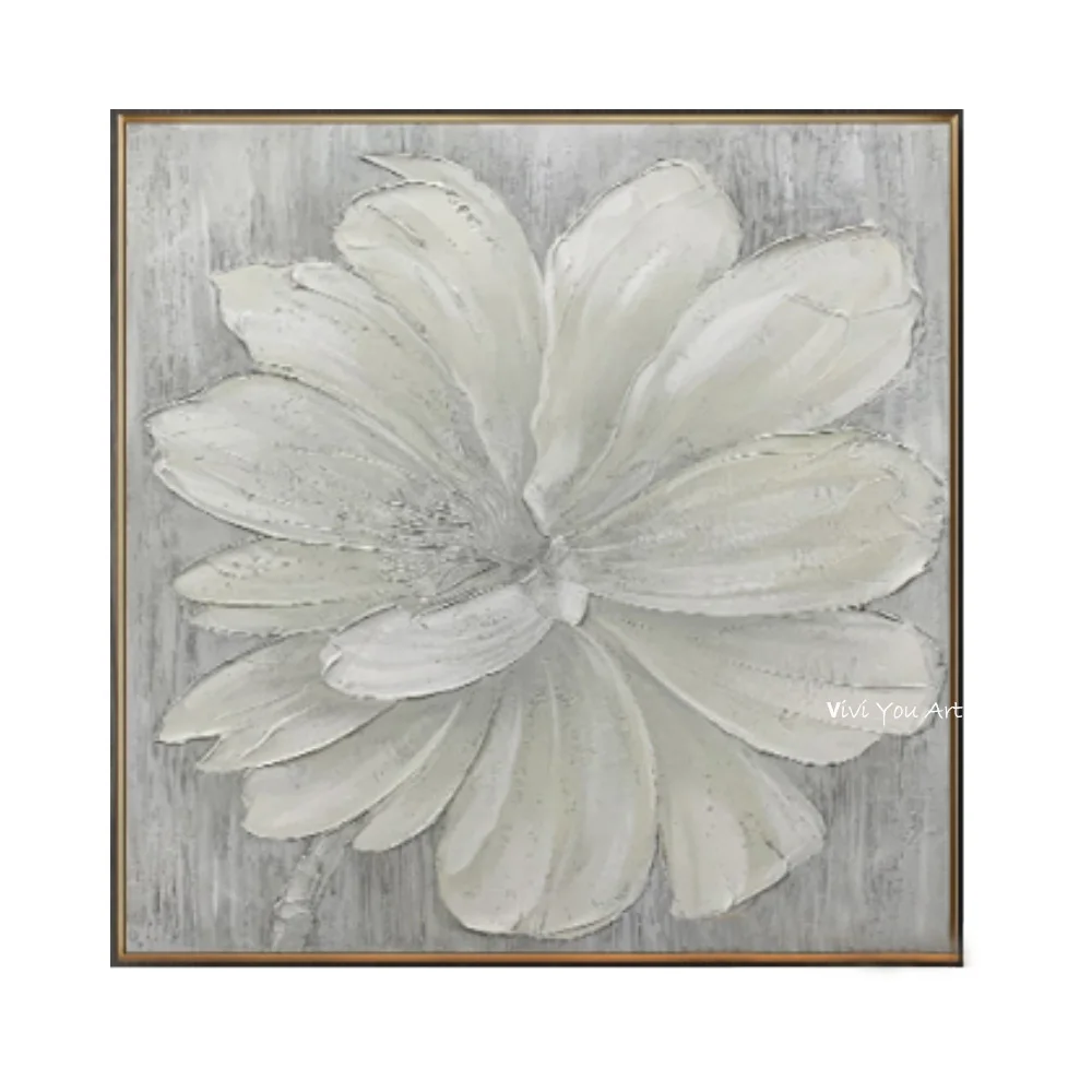 Canvas Painting Abstract White Flower Posters and Handmade Oil Painting Wall Pictures for Living Room Cuadros Home Decor
Canvas Painting Abstract White Flower Posters and Handmade Oil Painting Wall Pictures for Living Room Cuadros Home Decor