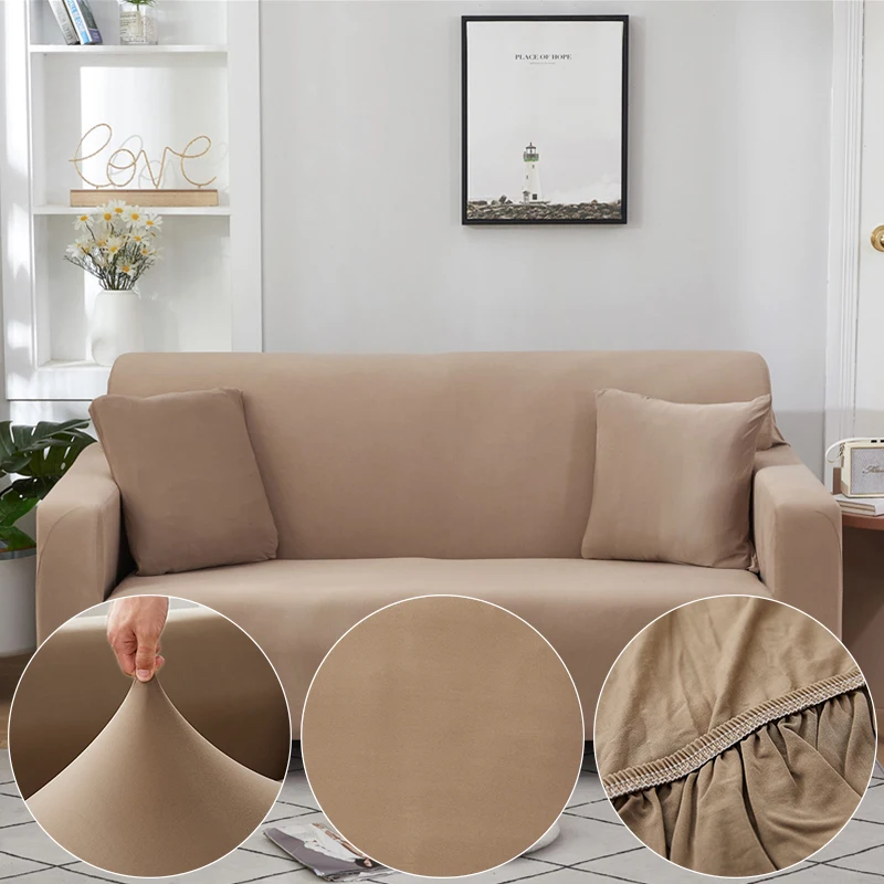 Khaki Solid Color Sofa Cover For Living Room Funda Sofa All-inclusive Polyester Modern Elastic Corner Couch Slipcover 45009
Khaki Solid Color Sofa Cover For Living Room Funda Sofa All-inclusive Polyester Modern Elastic Corner Couch Slipcover 45009