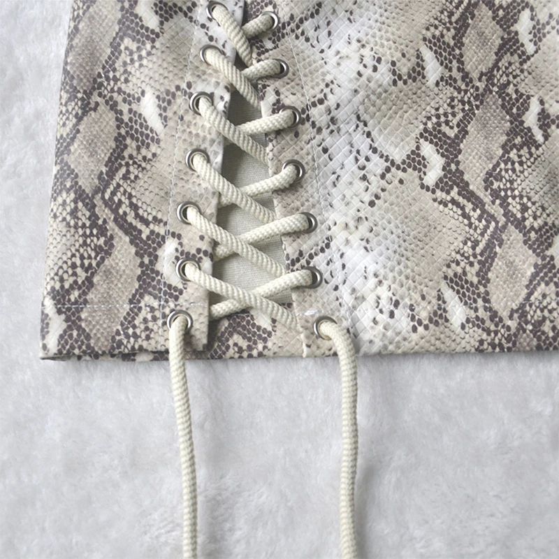 Women Fashion Snake Print Bandage Mini Skirt Sexy Hollow Out Lace Up High Waist Slim Package Hip Skirts Bodycon Party Skirts
Women Fashion Snake Print Bandage Mini Skirt Sexy Hollow Out Lace Up High Waist Slim Package Hip Skirts Bodycon Party Skirts