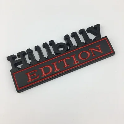 5X 3D хром черный красный эмблема АБС Hillbilly издание значок автомобиля задние