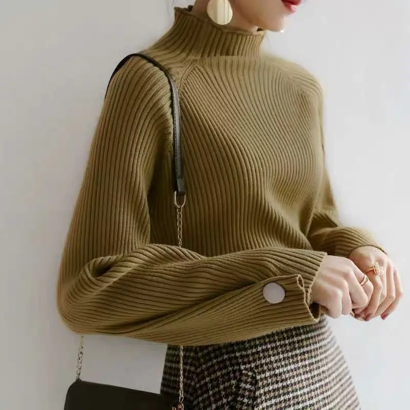 Vintage Sweater Women Elegant Knitted Pullover Female Turtleneck Long Sleeve Casual Knitwear Autumn 2020 Office Lady
Vintage Sweater Women Elegant Knitted Pullover Female Turtleneck Long Sleeve Casual Knitwear Autumn 2020 Office Lady