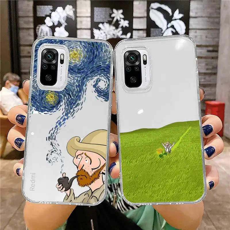 Van Gogh Starry Night Oil Painting Phone Case Transparent for Xiaomi mi 10T 11 Redmi note 7 8 9 9S 10 9A 9T pro
Van Gogh Starry Night Oil Painting Phone Case Transparent for Xiaomi mi 10T 11 Redmi note 7 8 9 9S 10 9A 9T pro