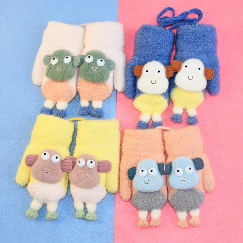 Cute Cartoon sheep Boys Girls Gloves Winter Thick Warm Plus velvet Knitted Mittens for Kids 3-12Y Children Gloves Christmas Gift
Cute Cartoon sheep Boys Girls Gloves Winter Thick Warm Plus velvet Knitted Mittens for Kids 3-12Y Children Gloves Christmas Gift