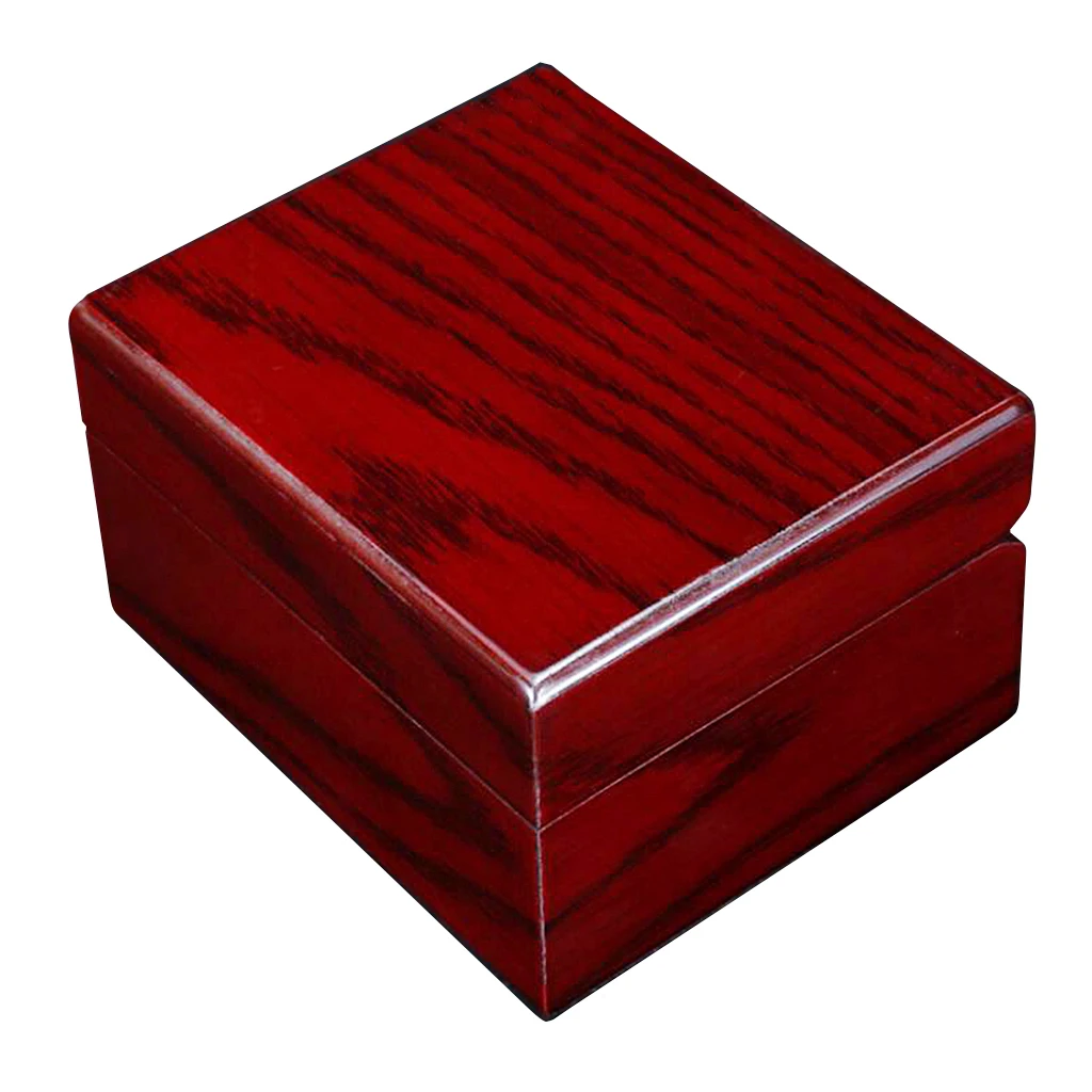 Watch Case Wristwatch Wood Storage Organizer Small Portable Size Wine Red with Removable Pillow 
Watch Case Wristwatch Wood Storage Organizer Small Portable Size Wine Red with Removable Pillow