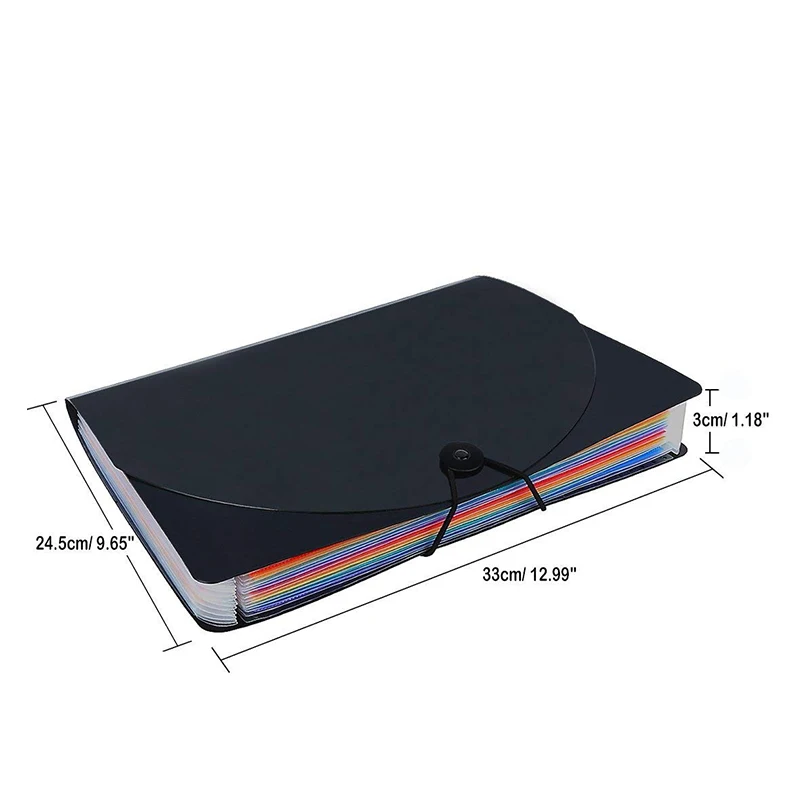 Expanding File Folder A4 Letter Size Portable Document Holder with 12 Pockets Black Filing Folders Desk Storage Accordion File O
Expanding File Folder A4 Letter Size Portable Document Holder with 12 Pockets Black Filing Folders Desk Storage Accordion File O