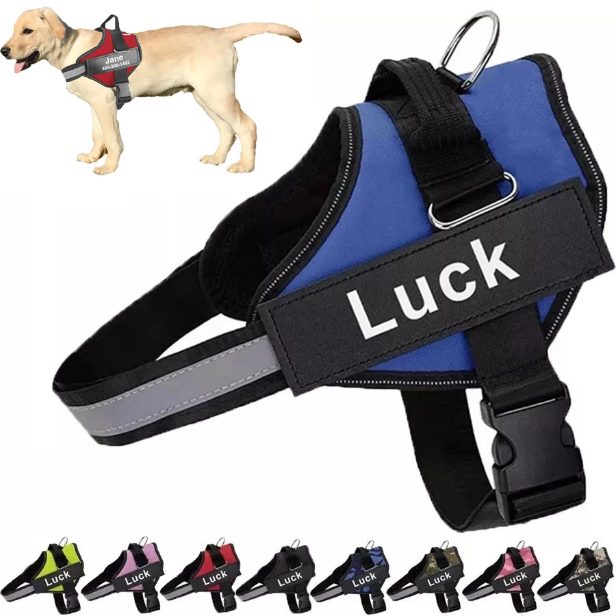 Dog Harness Vest ID Patch Customized Reflective Breathable Adjustable Pet Harness For Dog NO PULL Pet Outdoor Harness
Dog Harness Vest ID Patch Customized Reflective Breathable Adjustable Pet Harness For Dog NO PULL Pet Outdoor Harness