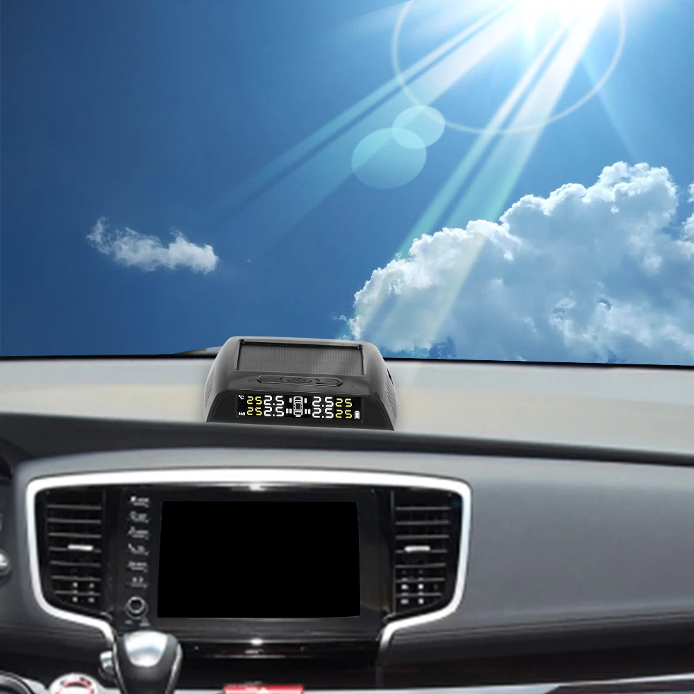 TPMS System High Temperature for Truck Trailers RVs Campers 6Pcs Sensor Car Tire Pressure Monitoring 8.0bar USB Solar Charging
TPMS System High Temperature for Truck Trailers RVs Campers 6Pcs Sensor Car Tire Pressure Monitoring 8.0bar USB Solar Charging