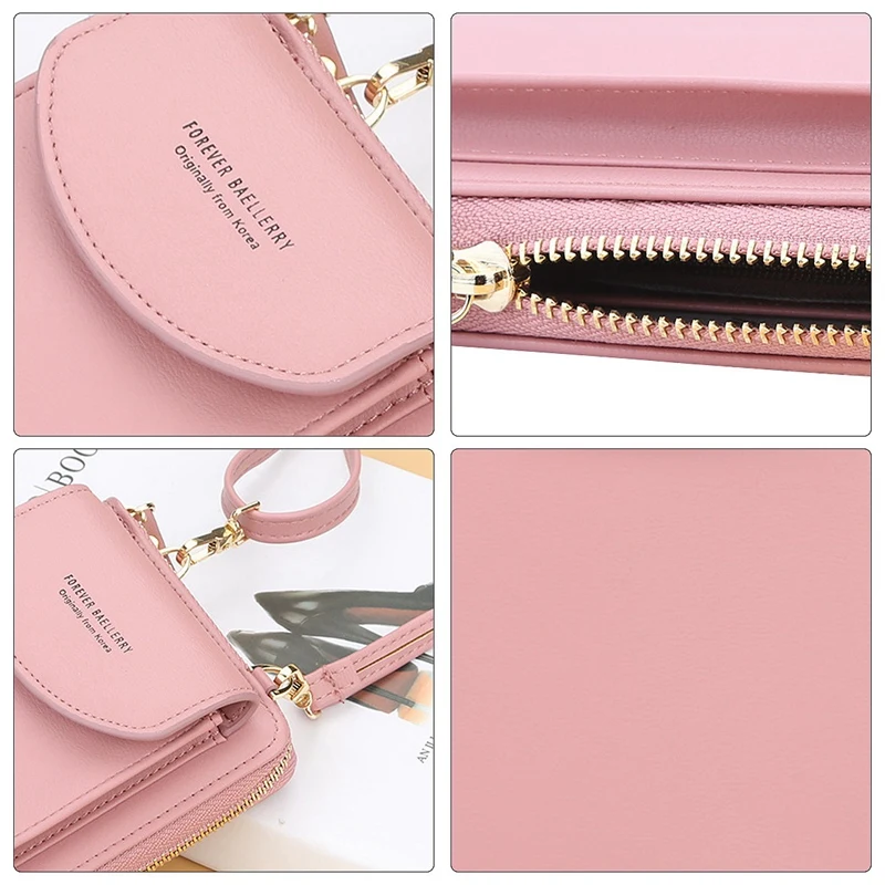 Baellerry 2Pcs Ladies Vertical Wallet Clutch Bag Fashion Casual Bag Multifunctional Small Cross Bag - Black & Deep Pink
Baellerry 2Pcs Ladies Vertical Wallet Clutch Bag Fashion Casual Bag Multifunctional Small Cross Bag - Black & Deep Pink