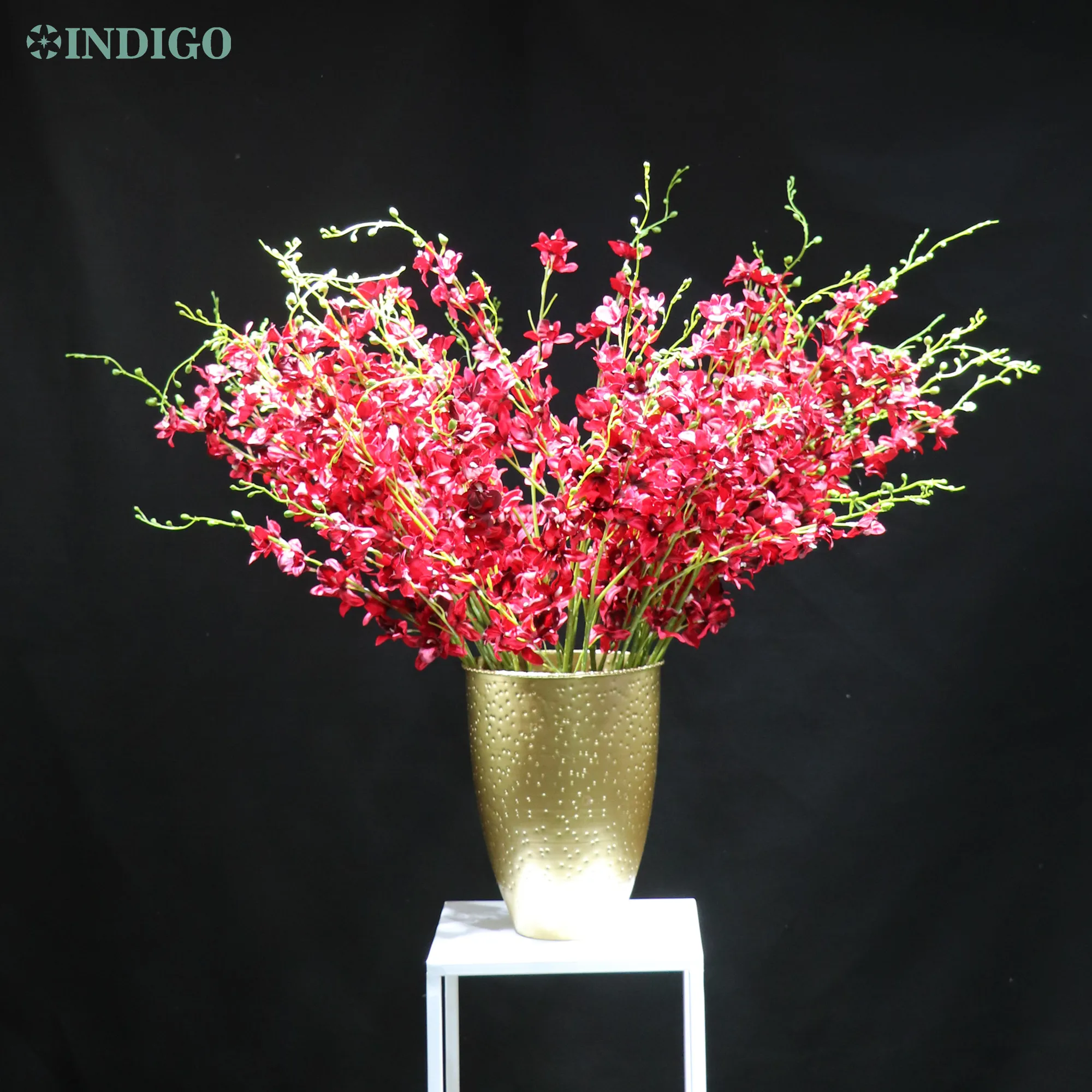 1 Set (25Pcs Red Orchid +1 Metal Vase) Cattleya Artificial Flower Bouquet Home Decoration Event Centerpiece Interior Trim INDIGO
1 Set (25Pcs Red Orchid +1 Metal Vase) Cattleya Artificial Flower Bouquet Home Decoration Event Centerpiece Interior Trim INDIGO