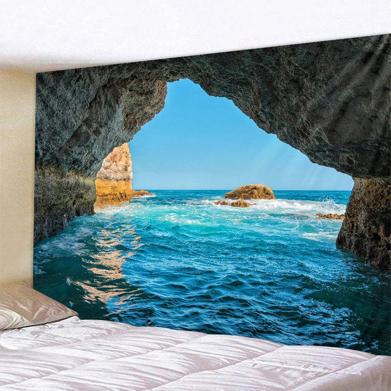 CUT Blue Sea Scenery Tapestry Indian Mandala Tapestries Wall Hanging Nature Scene Fabric Decoration For Home Living Room Bedroom
CUT Blue Sea Scenery Tapestry Indian Mandala Tapestries Wall Hanging Nature Scene Fabric Decoration For Home Living Room Bedroom