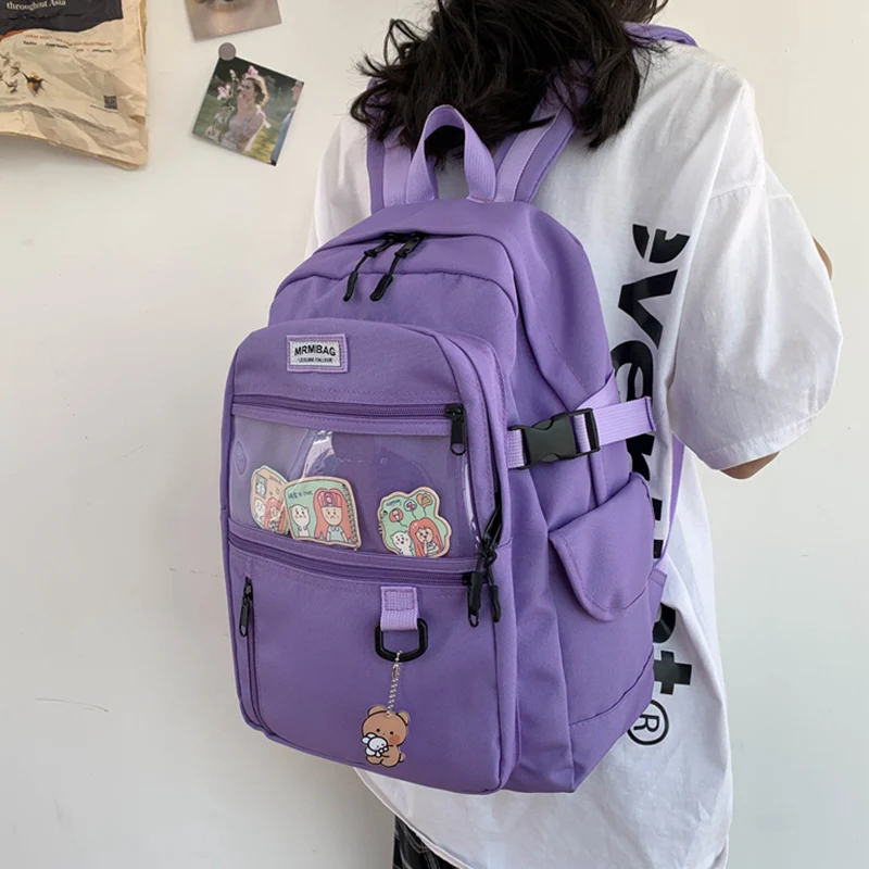 Waterproof Women Backpack College Style Pure Color Schoolbag For Teenage Girls Cute Casual Travel Backpack Bookbag
Waterproof Women Backpack College Style Pure Color Schoolbag For Teenage Girls Cute Casual Travel Backpack Bookbag