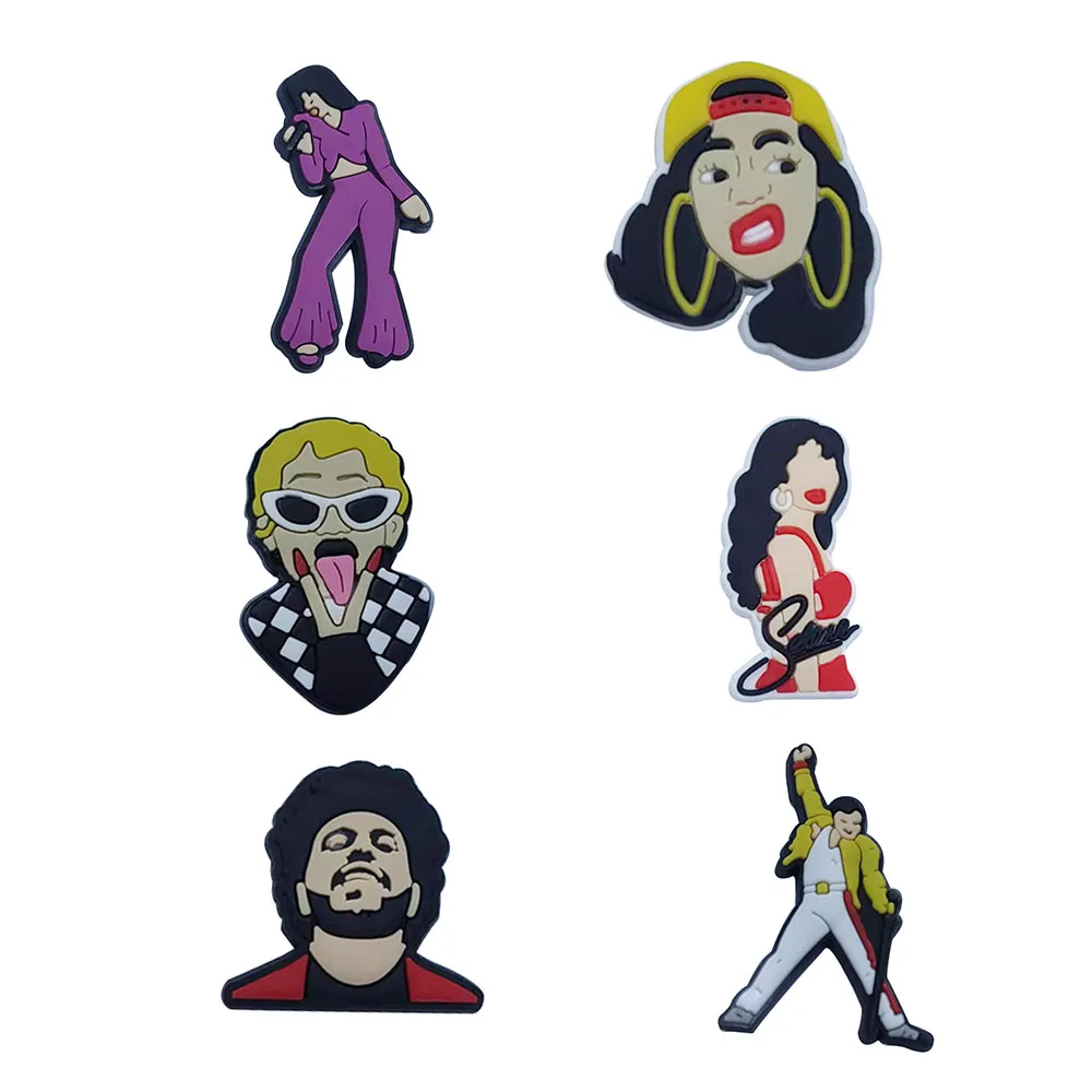 Wholesale 6pcs Cool Girl Rock Singer PVC Shoe Decorations Garden Shoes Accessories Fit Kids Backpack Croc Jibz Charm
Wholesale 6pcs Cool Girl Rock Singer PVC Shoe Decorations Garden Shoes Accessories Fit Kids Backpack Croc Jibz Charm