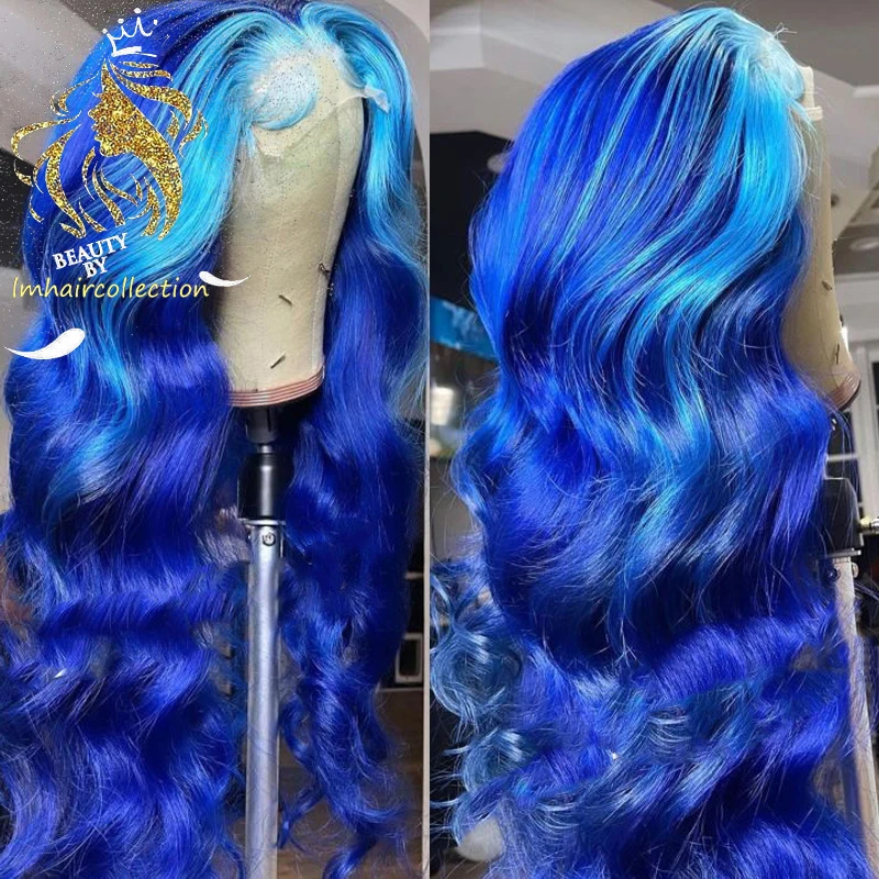 613 Highlight Wavy Blue Colored Blonde Lace Front Human Hair Wigs Brazilian Body Wave 13x4 Lace Wig Preplucked For Women
613 Highlight Wavy Blue Colored Blonde Lace Front Human Hair Wigs Brazilian Body Wave 13x4 Lace Wig Preplucked For Women
