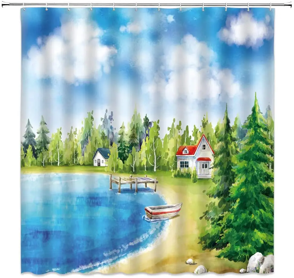 Акварельный пейзаж, занавеска для душа, Озерный лес, деревянный дом, ландшафтный узор, декор для ванной комнаты, ткань для дома, ванной, подве...
Акварельный пейзаж, занавеска для душа, Озерный лес, деревянный дом, ландшафтный узор, декор для ванной комнаты, ткань для дома, ванной, подве...