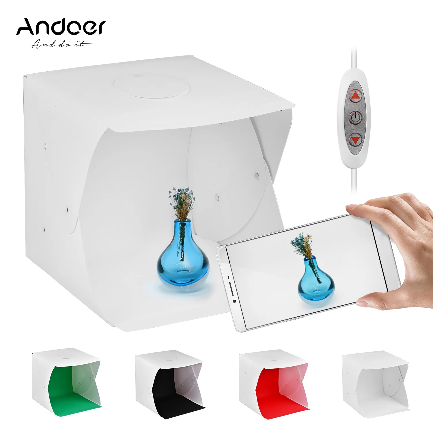 Световой короб Andoer, складной, 40 х40 х40 см, 5500-6000 К, с кабелем питания USB
Световой короб Andoer, складной, 40 х40 х40 см, 5500-6000 К, с кабелем питания USB