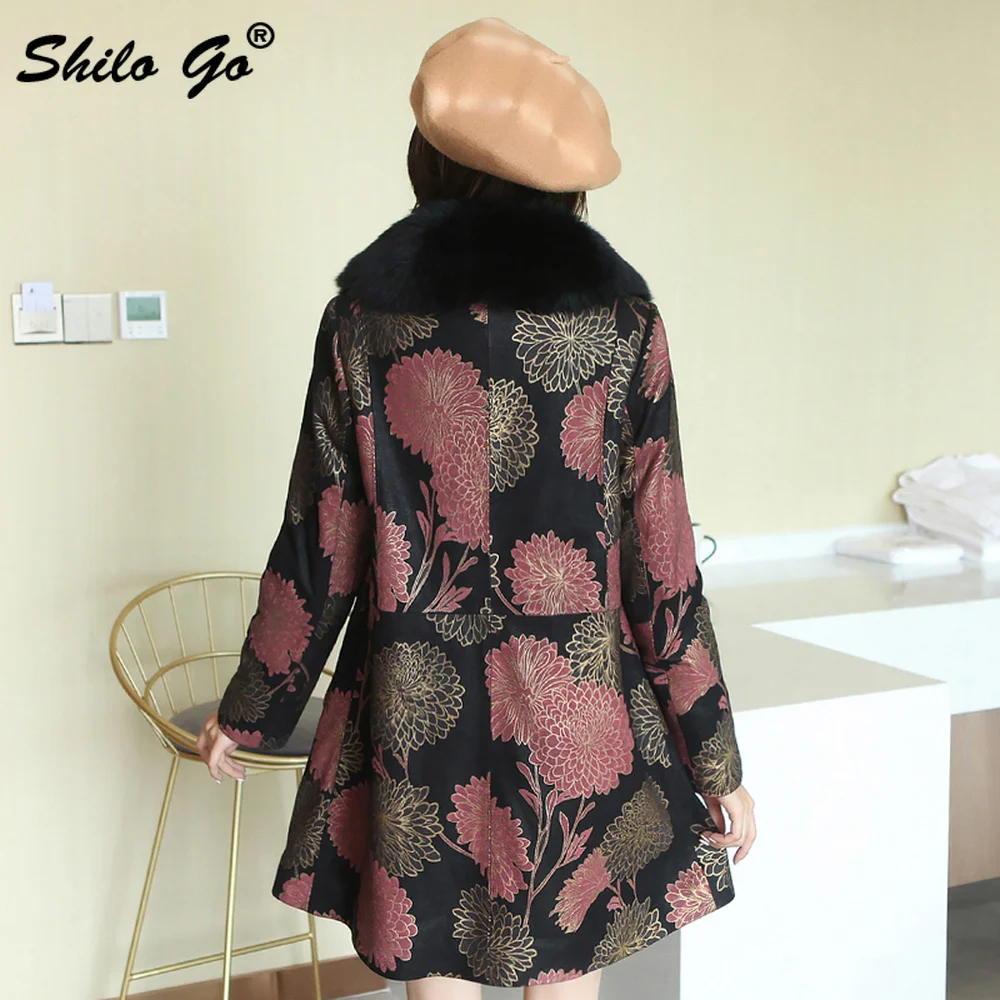 Fox Fur Collar Floral Printed A Line Coat Women Winter Casual Office Lady Genuine Leather Jacket Streetwear Sheepskin Outwear
Fox Fur Collar Floral Printed A Line Coat Women Winter Casual Office Lady Genuine Leather Jacket Streetwear Sheepskin Outwear