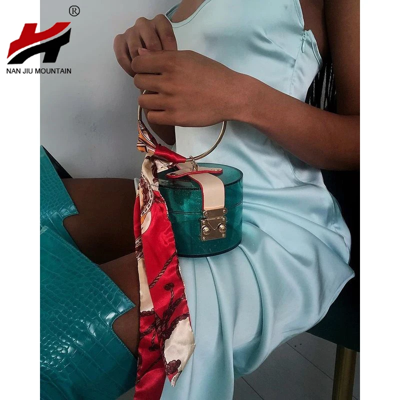 NAN JIU MOUNTAIN 2021 Woman Bag Fashion Ribbon Solid Color Round Bag Acrylic Transparent Small Bag Universal
NAN JIU MOUNTAIN 2021 Woman Bag Fashion Ribbon Solid Color Round Bag Acrylic Transparent Small Bag Universal