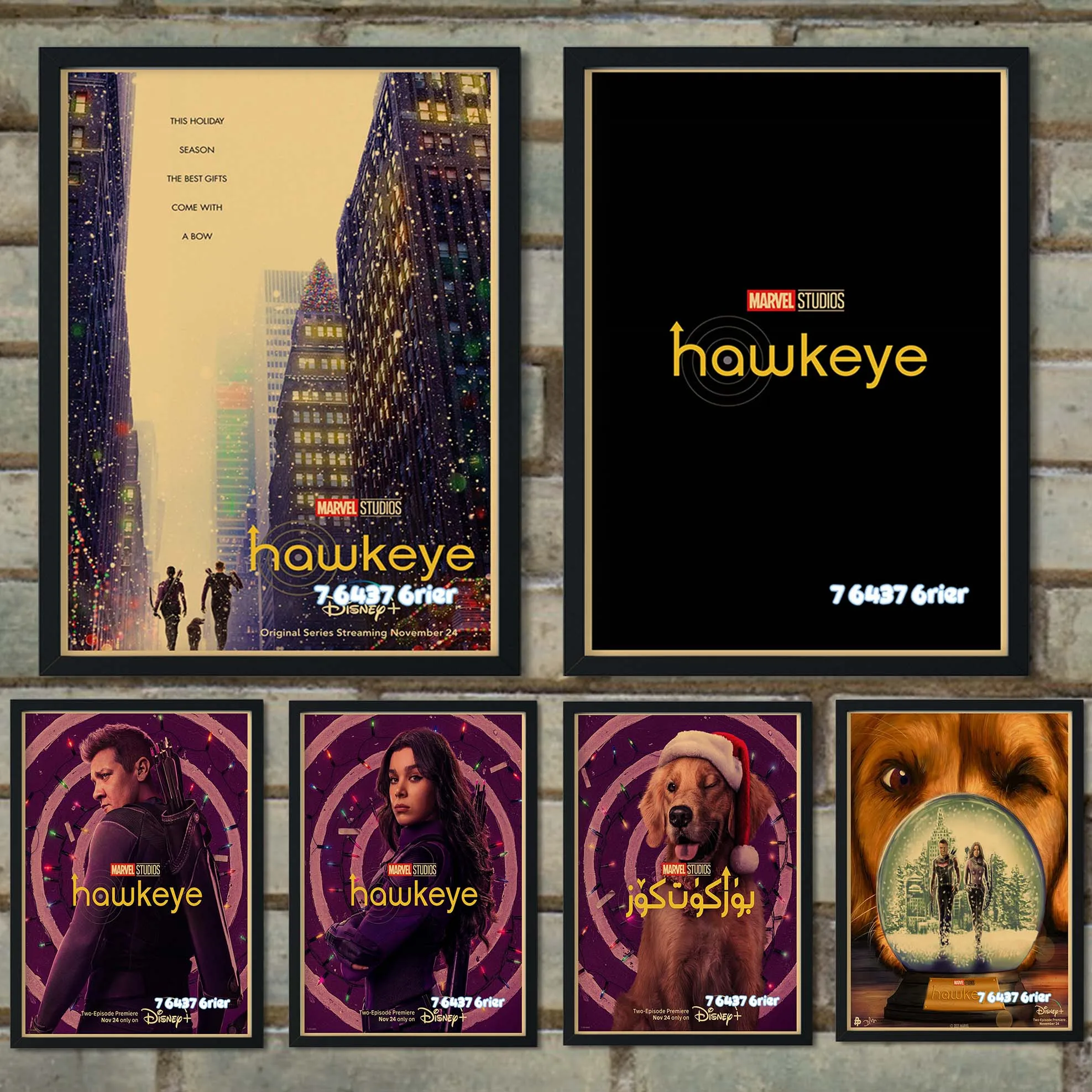 Ретро Стиль Искусство Marvel супергерой Hawkeye семья стена детская комната