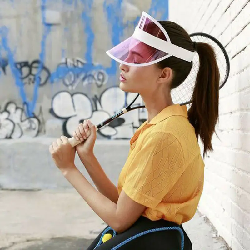 Summer PVC Hat Sun Visor Party Casual Hat Clear Plastic Adult Sunscreen Cap New 
Summer PVC Hat Sun Visor Party Casual Hat Clear Plastic Adult Sunscreen Cap New