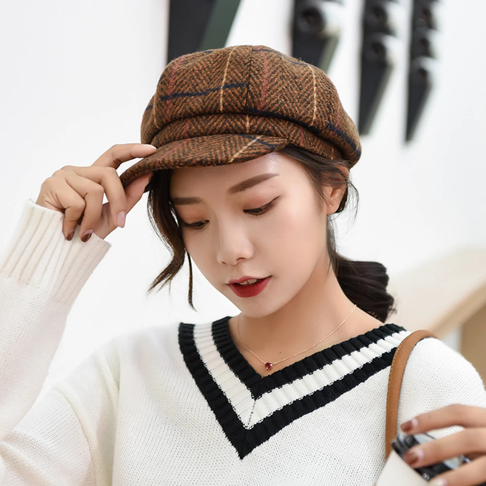 2020 Fashion Autumn Winter Women Plaid Cotton Flat Cap Peaked Hat Casual Beret Cap
2020 Fashion Autumn Winter Women Plaid Cotton Flat Cap Peaked Hat Casual Beret Cap