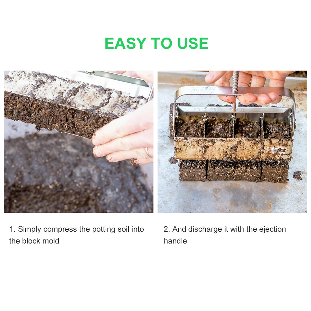 Handheld Seedling Soil Block Maker Soil Blocker 2-Inch Soils Blocking Tool with Dibble Professional For Garden Soil Block Maker
Handheld Seedling Soil Block Maker Soil Blocker 2-Inch Soils Blocking Tool with Dibble Professional For Garden Soil Block Maker
