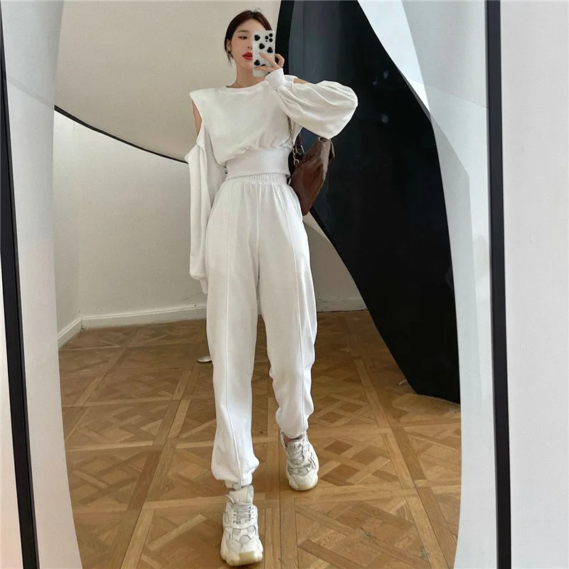 High waist casual pants women autumn fashion design sense all-match sweater suit
High waist casual pants women autumn fashion design sense all-match sweater suit
