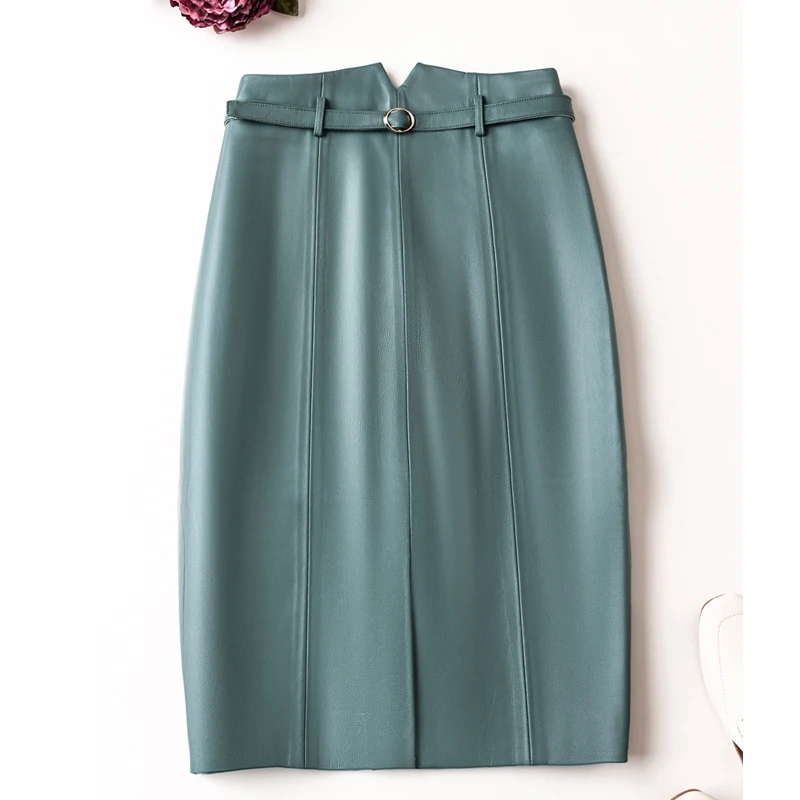 Spring Women Genuine Leather 60cm Long Wrap Skirt OL Sexy Blue Female Ring Belt High Waist Faldas Mujer Front Slit
Spring Women Genuine Leather 60cm Long Wrap Skirt OL Sexy Blue Female Ring Belt High Waist Faldas Mujer Front Slit