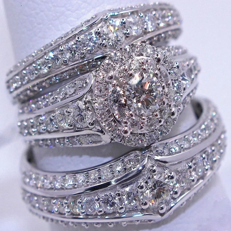 3Pcs/Set Bridal Set Ring Luxury Women Fashion Natural White Crystal AAA Cubic Zirconia Ring Wedding Jewelry Size 5-12
3Pcs/Set Bridal Set Ring Luxury Women Fashion Natural White Crystal AAA Cubic Zirconia Ring Wedding Jewelry Size 5-12