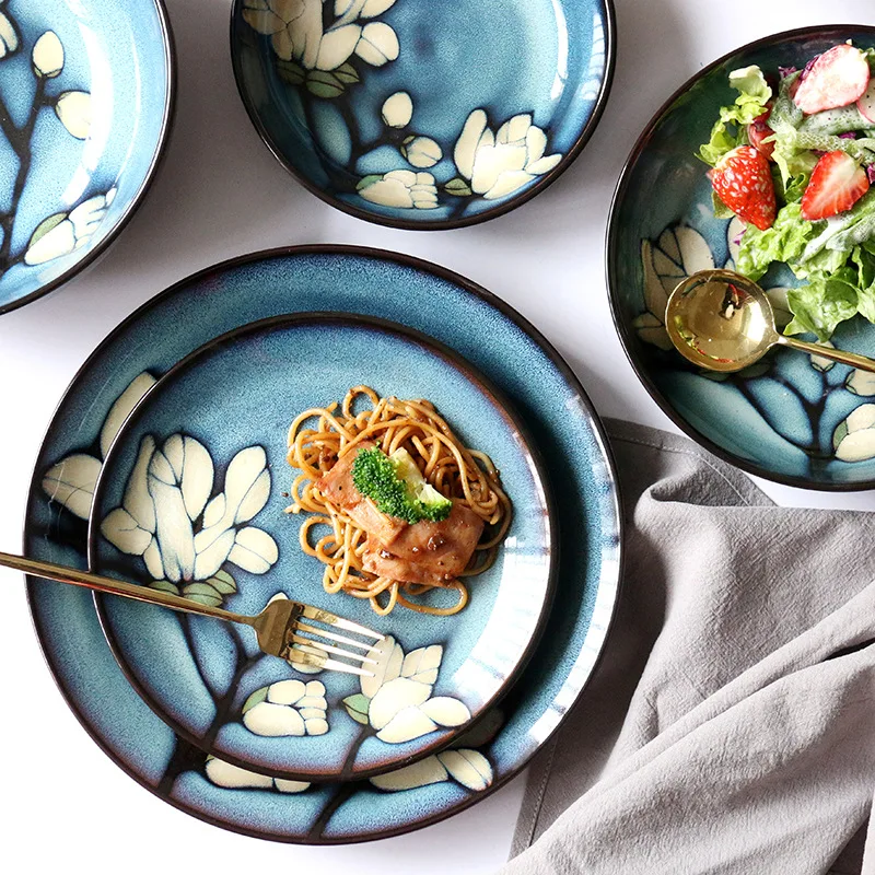 Japanese Tableware Magnolia Hand-painted Deep Square Plate Soup Bowl Rice Noodle Bowl Ceramic Tableware Set Cutlery Set
Japanese Tableware Magnolia Hand-painted Deep Square Plate Soup Bowl Rice Noodle Bowl Ceramic Tableware Set Cutlery Set