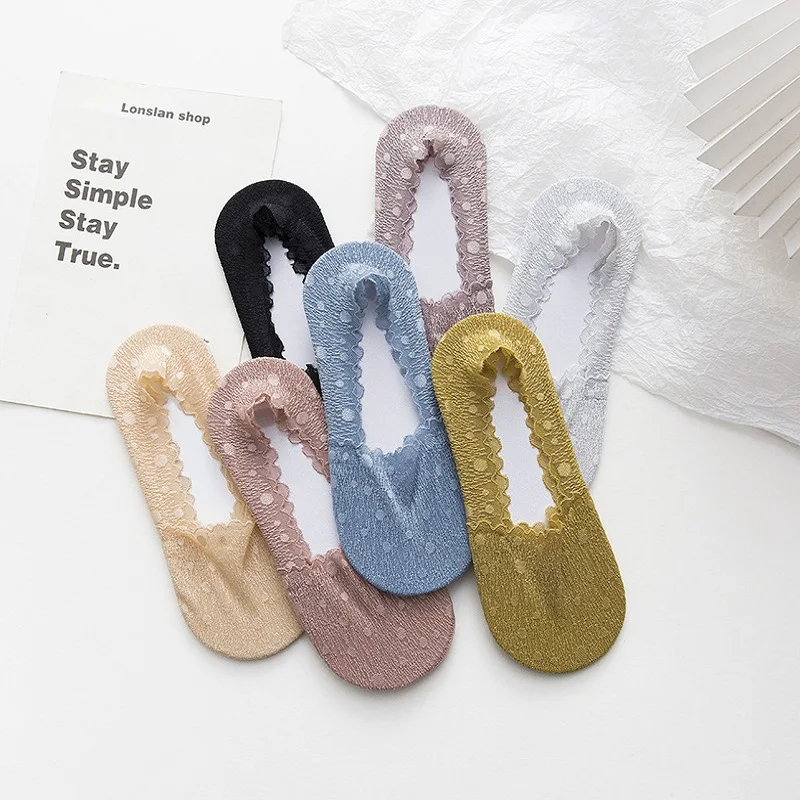 New Short Socks Women's Slippers Candy Colors Wave Point Cotton Mesh Kawaii Silicone Non-Slip Invisible Thin Socks Shallow Mouth
New Short Socks Women's Slippers Candy Colors Wave Point Cotton Mesh Kawaii Silicone Non-Slip Invisible Thin Socks Shallow Mouth