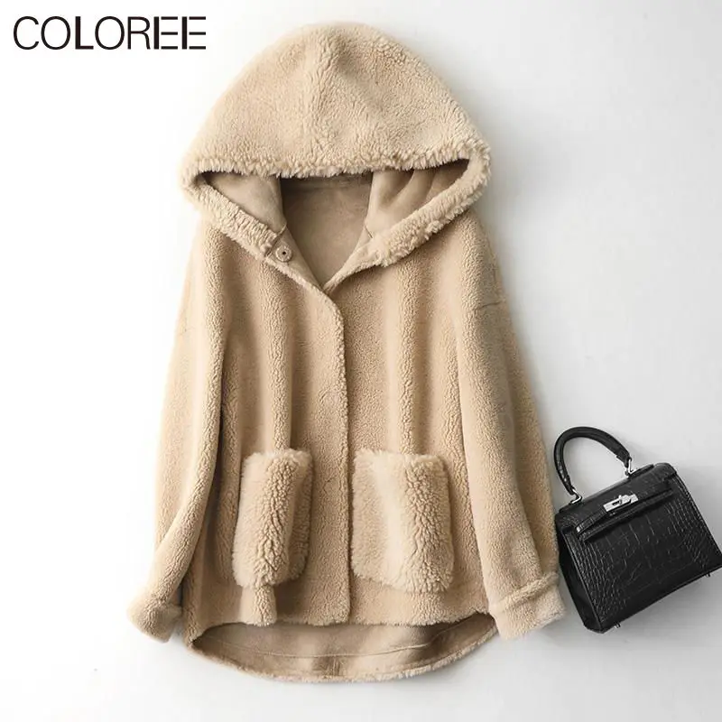 Pink Khaki Blue Sheep Shearling Fur Coat Women Real Lamb Fur Jackets Female Warm Outwear Winter 2021 New Streetwear
Pink Khaki Blue Sheep Shearling Fur Coat Women Real Lamb Fur Jackets Female Warm Outwear Winter 2021 New Streetwear