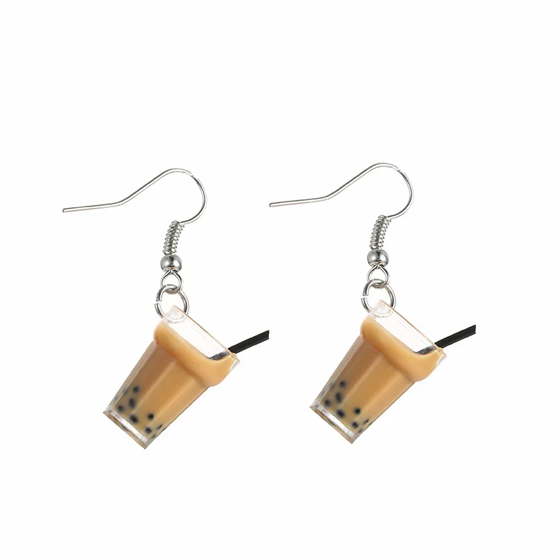 Simple handmade jewelry, vivid personality, pearl milk tea earrings, female harbor style, creative design, minority Earrings
Simple handmade jewelry, vivid personality, pearl milk tea earrings, female harbor style, creative design, minority Earrings