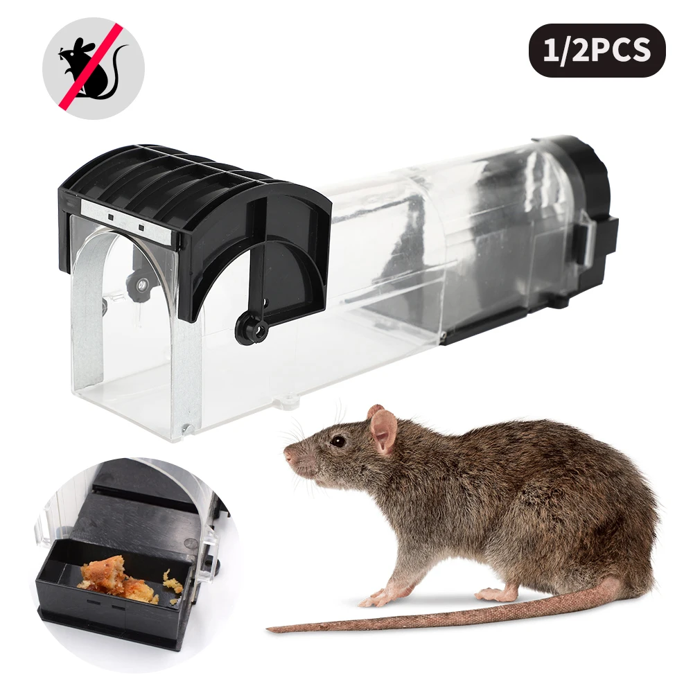 1/2 Pcs High Sensitivity Mouse Trap Transparent ABS Reusable Rat Trap For Farm Kitchen Garden Pest Trap Catcher Bait Mouse Trap
1/2 Pcs High Sensitivity Mouse Trap Transparent ABS Reusable Rat Trap For Farm Kitchen Garden Pest Trap Catcher Bait Mouse Trap