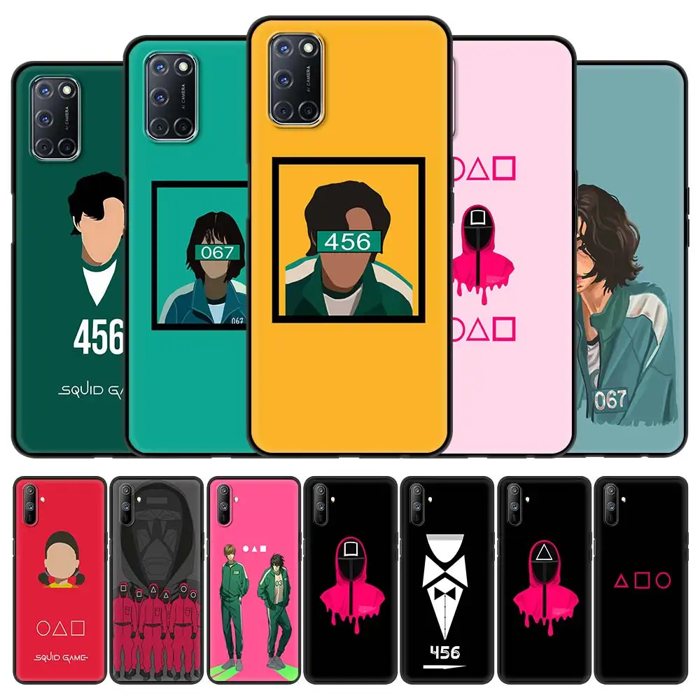 Cartoon Funny Squid Game Shockproof Case For Oppo A53 A52 A9 2020 Black Shell For Realme 8 7 6 Pro C3 C21 Silicone Phone Cover
Cartoon Funny Squid Game Shockproof Case For Oppo A53 A52 A9 2020 Black Shell For Realme 8 7 6 Pro C3 C21 Silicone Phone Cover