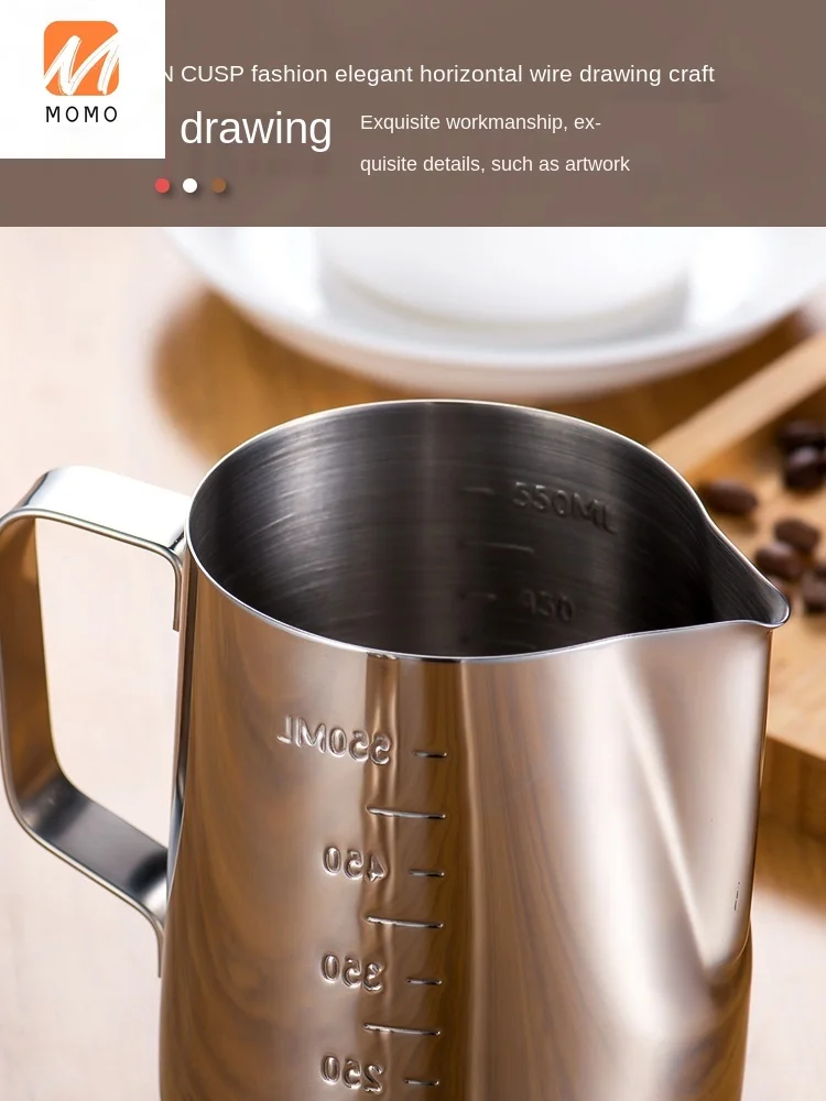 Coffee Latte Art Cup Stainless Steel Coffee Appliance Latte Art Artifact Milk Frothing Cup with Scale Pointed Frothing Pitcher
Coffee Latte Art Cup Stainless Steel Coffee Appliance Latte Art Artifact Milk Frothing Cup with Scale Pointed Frothing Pitcher