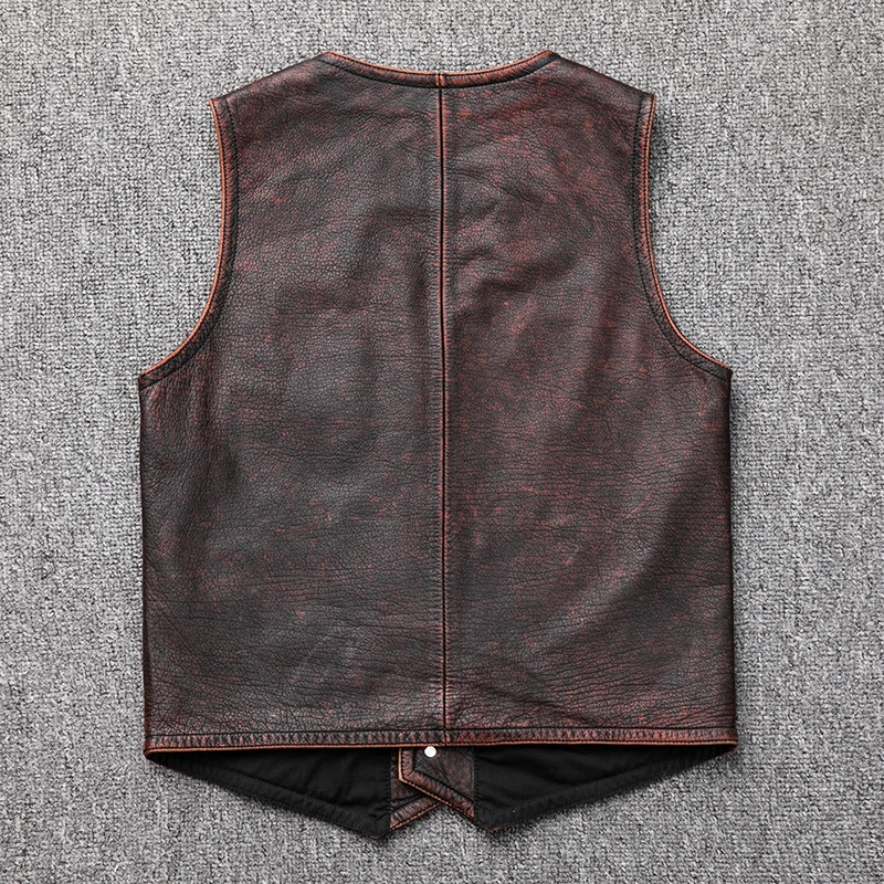 Brown 2020 Vintage Men American Casual Style Short Motorcycle Leather Vest Genuine Cowhide Slim Fit Biker's Leather Vest
Brown 2020 Vintage Men American Casual Style Short Motorcycle Leather Vest Genuine Cowhide Slim Fit Biker's Leather Vest