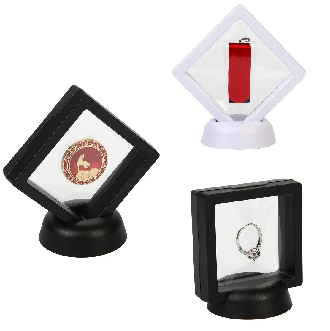 10Pcs 3D Jewelry Commemorative Coins Display Stand Case Rack Collections Storage Box Earring Gems Ring Doll Badge Medal Holder
10Pcs 3D Jewelry Commemorative Coins Display Stand Case Rack Collections Storage Box Earring Gems Ring Doll Badge Medal Holder