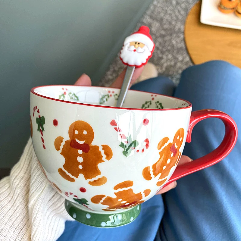 Корейская Рождественская кружка, мультяшная кружка для завтрака в скандинавском стиле, большая емкость 500 мл, керамическая кружка с ручкой, ... 
Корейская Рождественская кружка, мультяшная кружка для завтрака в скандинавском стиле, большая емкость 500 мл, керамическая кружка с ручкой, ...