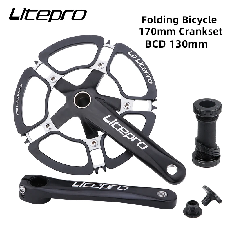 Lp Litepro BCD130mm Bicycle Hollow Crank Aluminum Alloy 170MM 53 56 58t Single Sprocket Fixed Gear Folding Bicycle Crankset Part
Lp Litepro BCD130mm Bicycle Hollow Crank Aluminum Alloy 170MM 53 56 58t Single Sprocket Fixed Gear Folding Bicycle Crankset Part