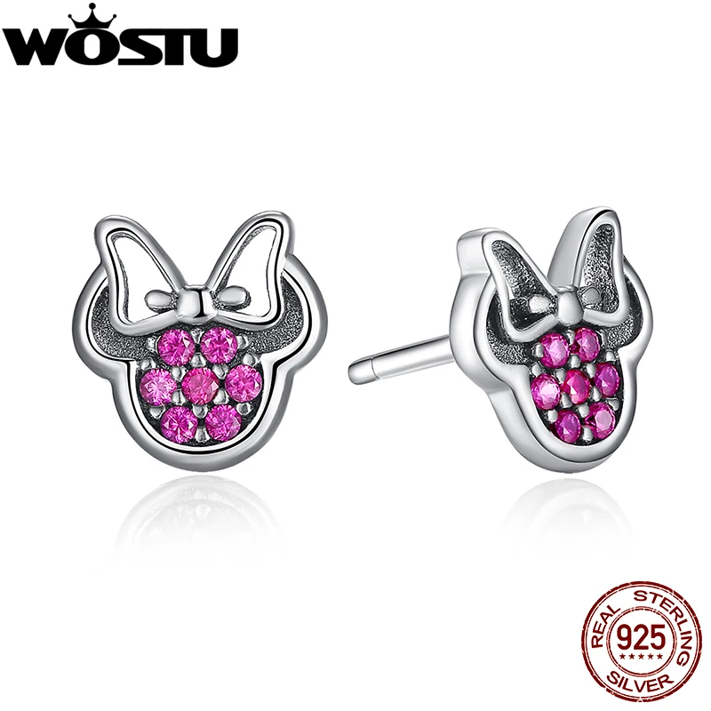 WOSTU Authentic 925 Sterling Silver Clear CZ Sparkling Minnie Stud Earrings For Women Girl Cute Animal Fine Jewelry Gift Making
WOSTU Authentic 925 Sterling Silver Clear CZ Sparkling Minnie Stud Earrings For Women Girl Cute Animal Fine Jewelry Gift Making