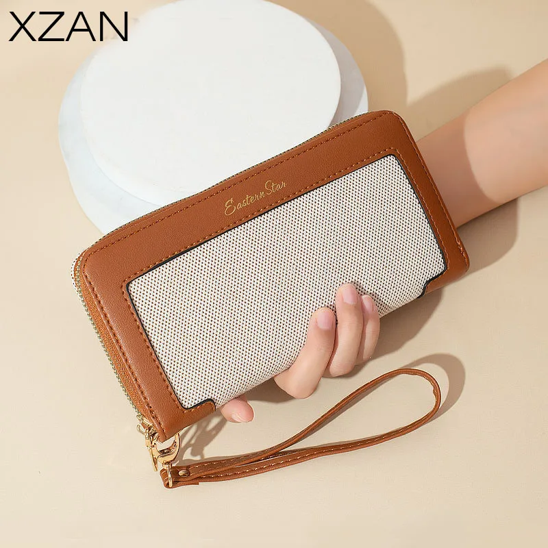 Fashion 2021 Women Wallets Long Section Purses ID Holders Female Canvas And Leather Clutch Women Bag Large Capacity Coin Keeper
Fashion 2021 Women Wallets Long Section Purses ID Holders Female Canvas And Leather Clutch Women Bag Large Capacity Coin Keeper