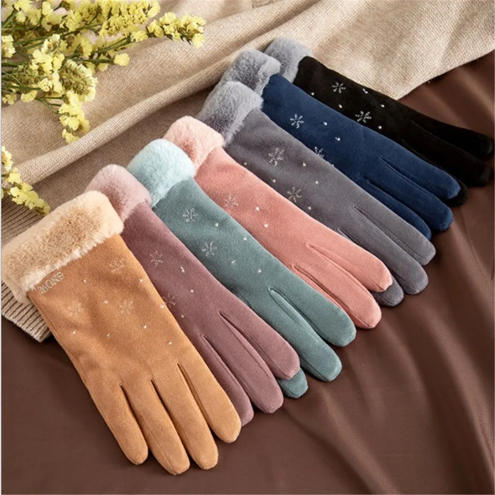 Winter Outdoor Suede Warm Gloves Women Double Plus Velvet Thickening Riding Gloves Soft Lined Wool Riding Gloves
Winter Outdoor Suede Warm Gloves Women Double Plus Velvet Thickening Riding Gloves Soft Lined Wool Riding Gloves