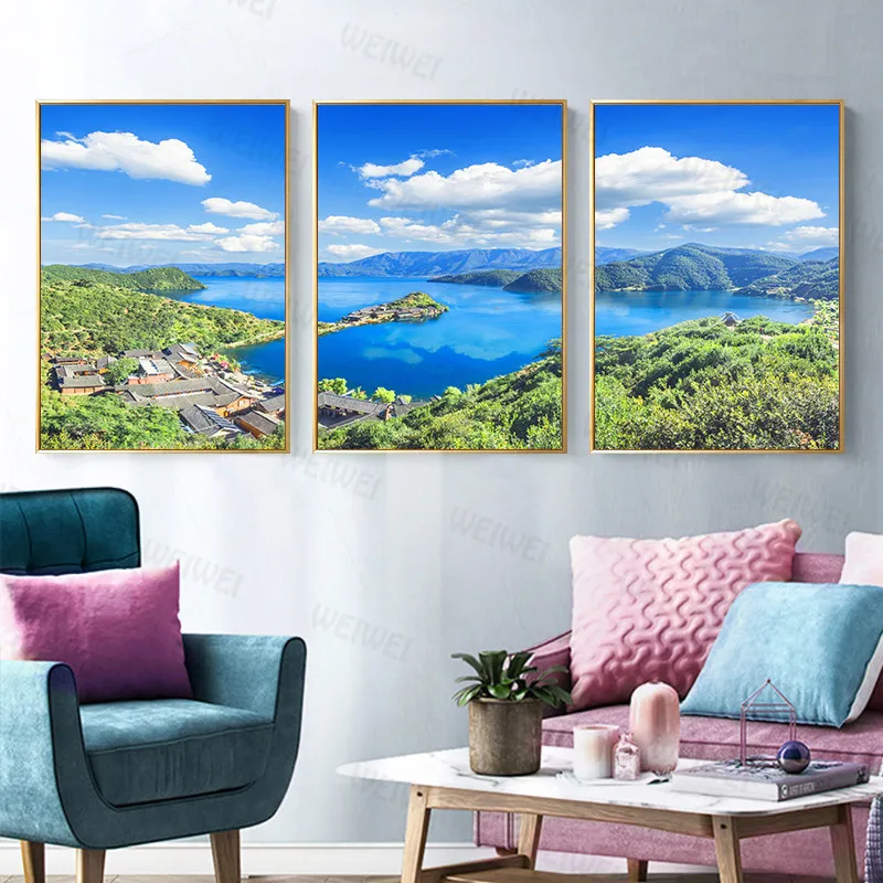 Blue Sky White Clouds Mountain Lake Forest Natural Scenery Poster Wall Art Canvas Print Painting Home Decor Landscape Picture
Blue Sky White Clouds Mountain Lake Forest Natural Scenery Poster Wall Art Canvas Print Painting Home Decor Landscape Picture