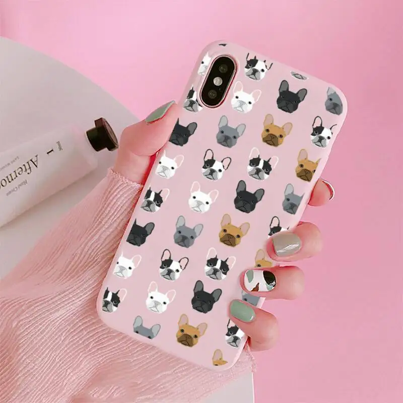 Cute cartoon animal French Bulldog Phone Case Candy Color for iPhone 6 7 8 11 12 s mini pro X XS XR MAX Plus
Cute cartoon animal French Bulldog Phone Case Candy Color for iPhone 6 7 8 11 12 s mini pro X XS XR MAX Plus