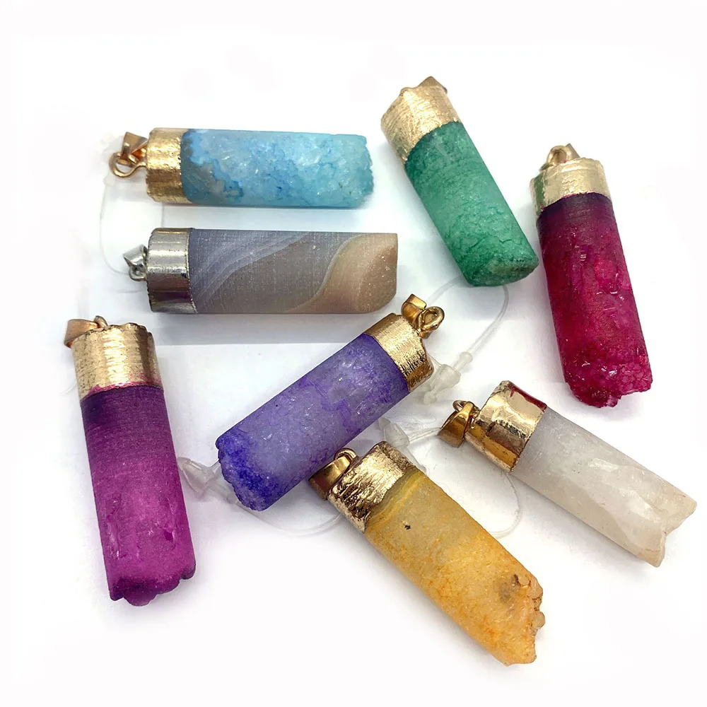 1pcs Natural Stone Crystal Pendant DIY Women Mens Necklace Handmade Charms Jewelry Making Supplies Cylindrical Matte Accessories
1pcs Natural Stone Crystal Pendant DIY Women Mens Necklace Handmade Charms Jewelry Making Supplies Cylindrical Matte Accessories