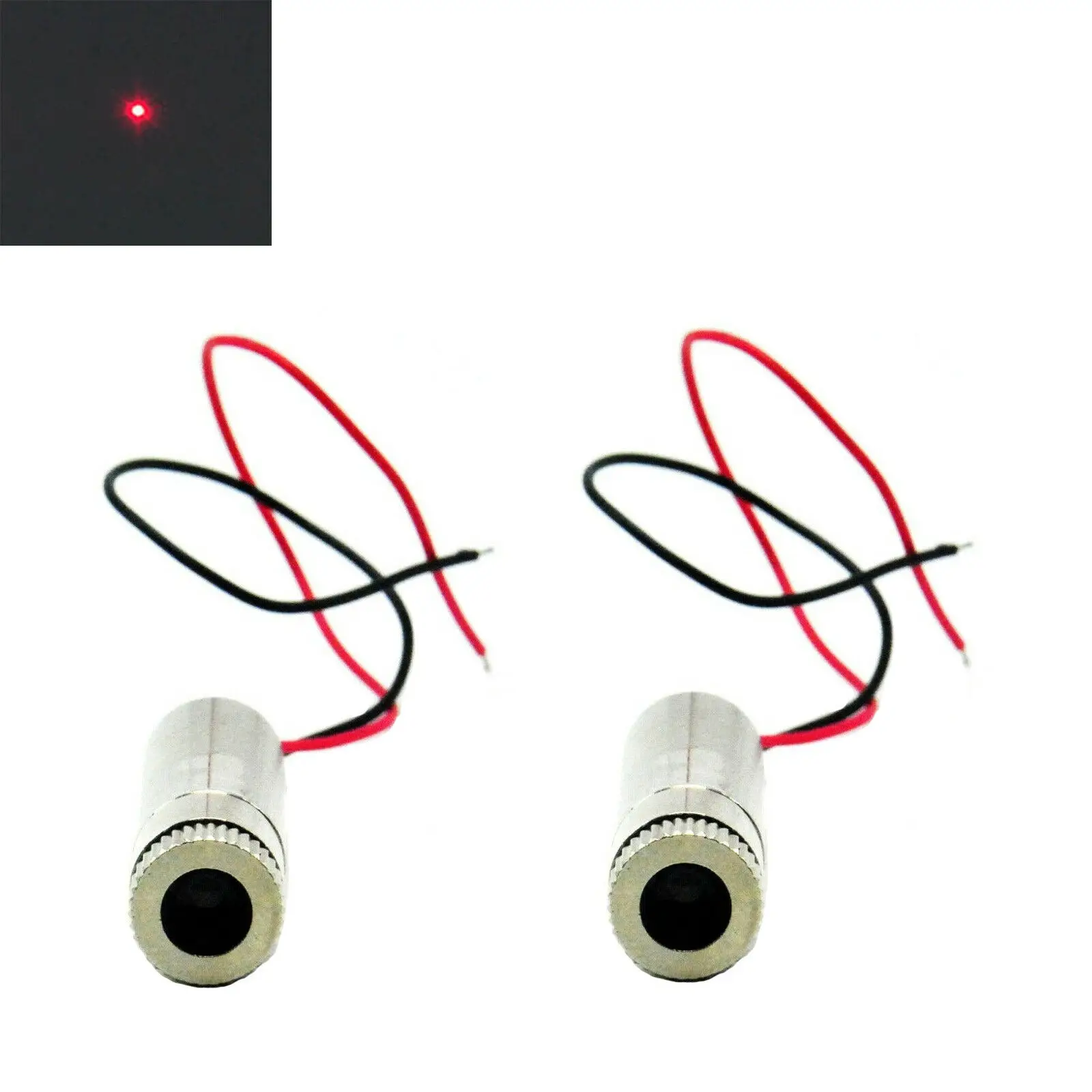 2pcs Focusable 650nm 30mW Dot 12x35mm Red Laser Diode Module 5V w/ Driver-in
2pcs Focusable 650nm 30mW Dot 12x35mm Red Laser Diode Module 5V w/ Driver-in